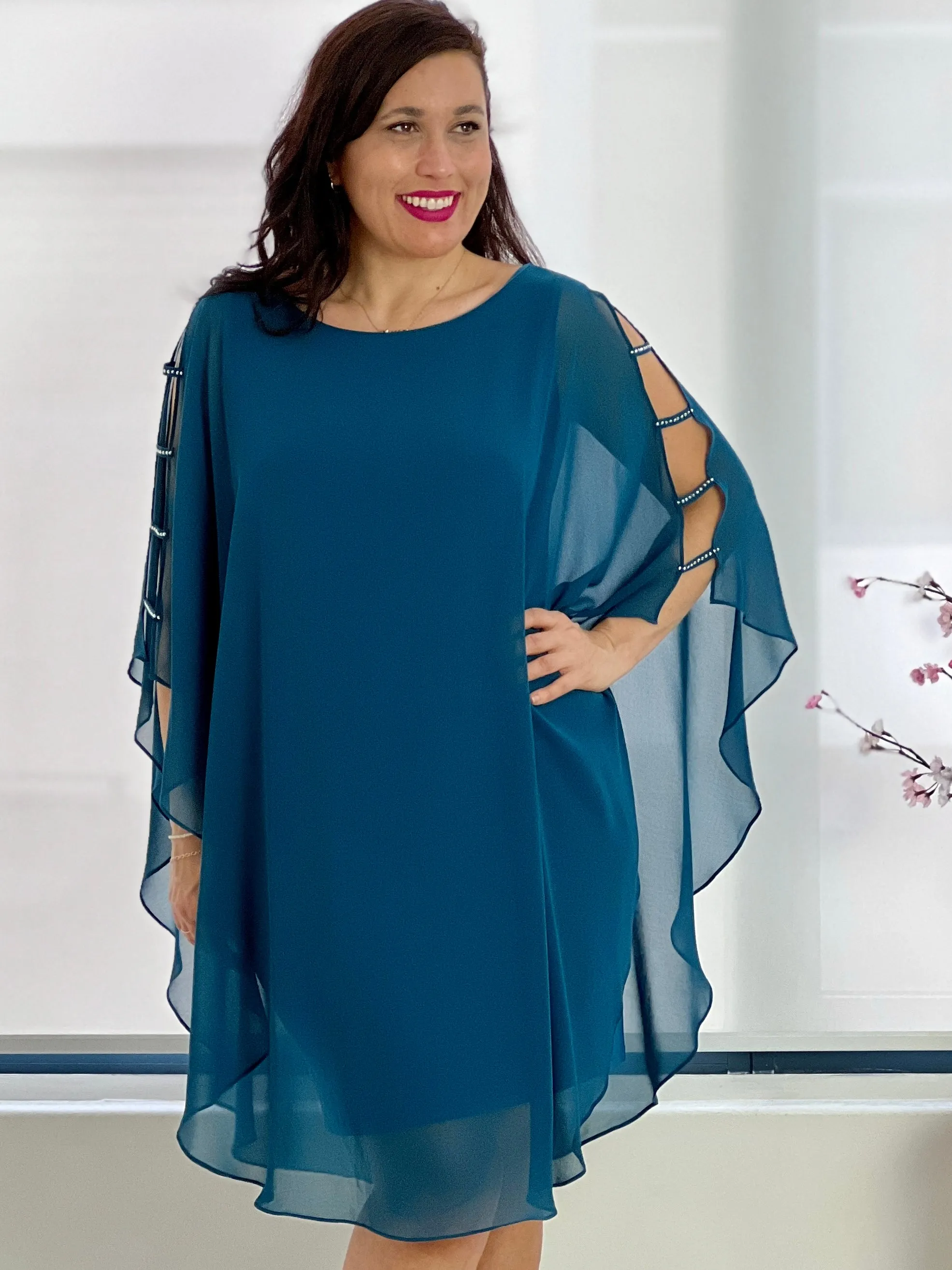 Una Teal Evening Dress