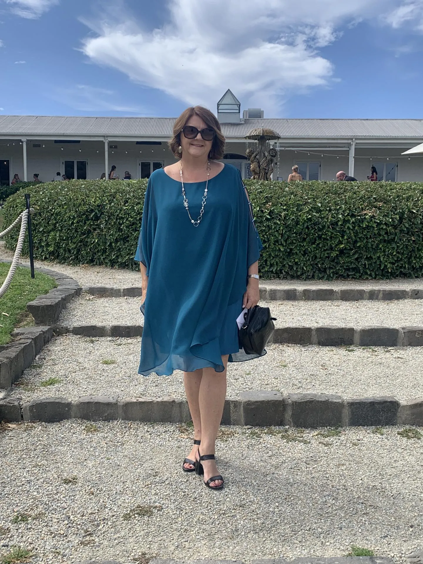 Una Teal Evening Dress