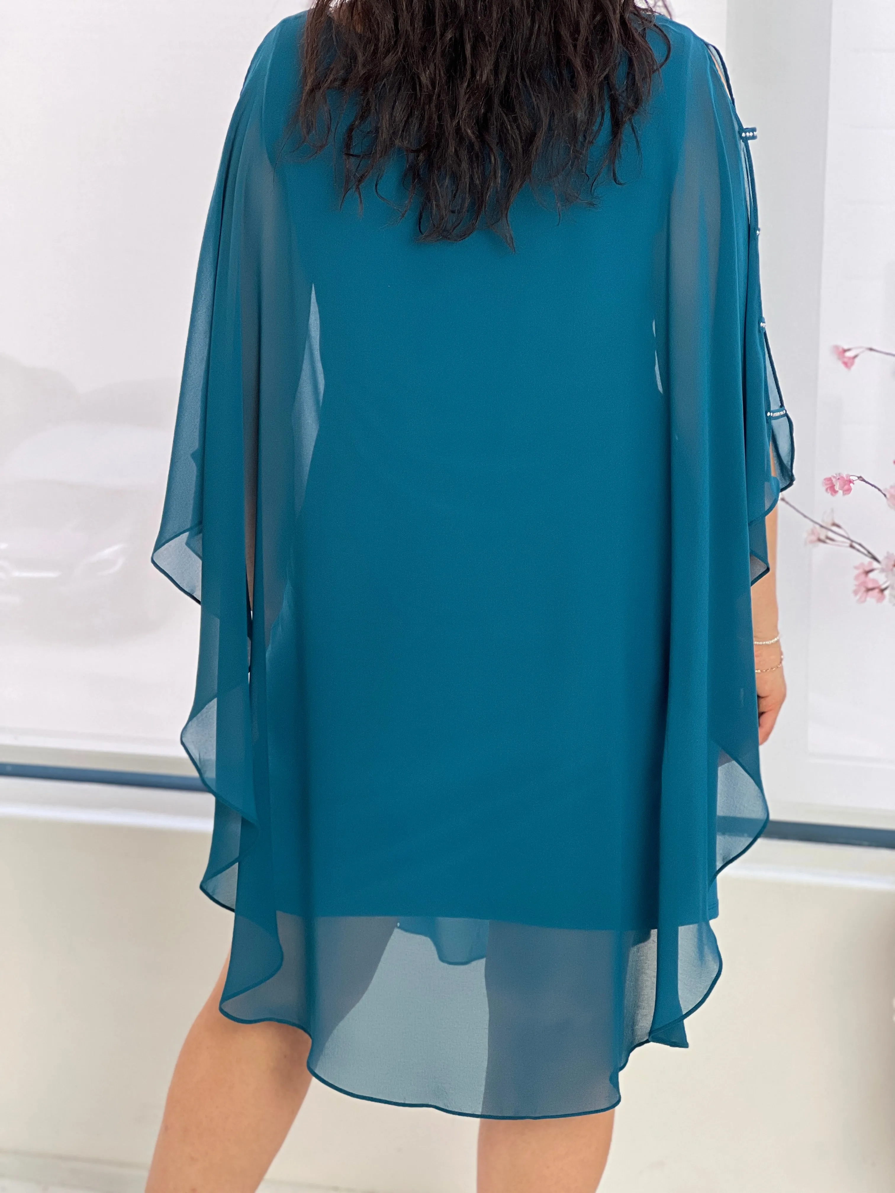 Una Teal Evening Dress