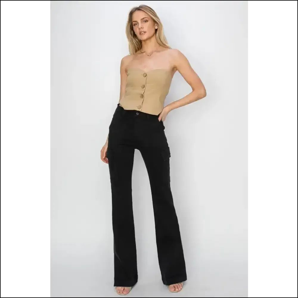 Unleash your Inner Sass with Risen Cargo Bootcut Jeans - Confidence Overload! 💥👖