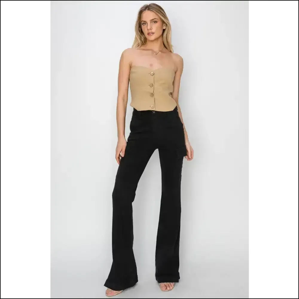 Unleash your Inner Sass with Risen Cargo Bootcut Jeans - Confidence Overload! 💥👖