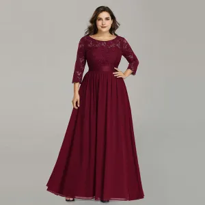 US Ever-Pretty Plus Size Floral Lace Bridesmaid Dresses Long Evening Party Gowns
