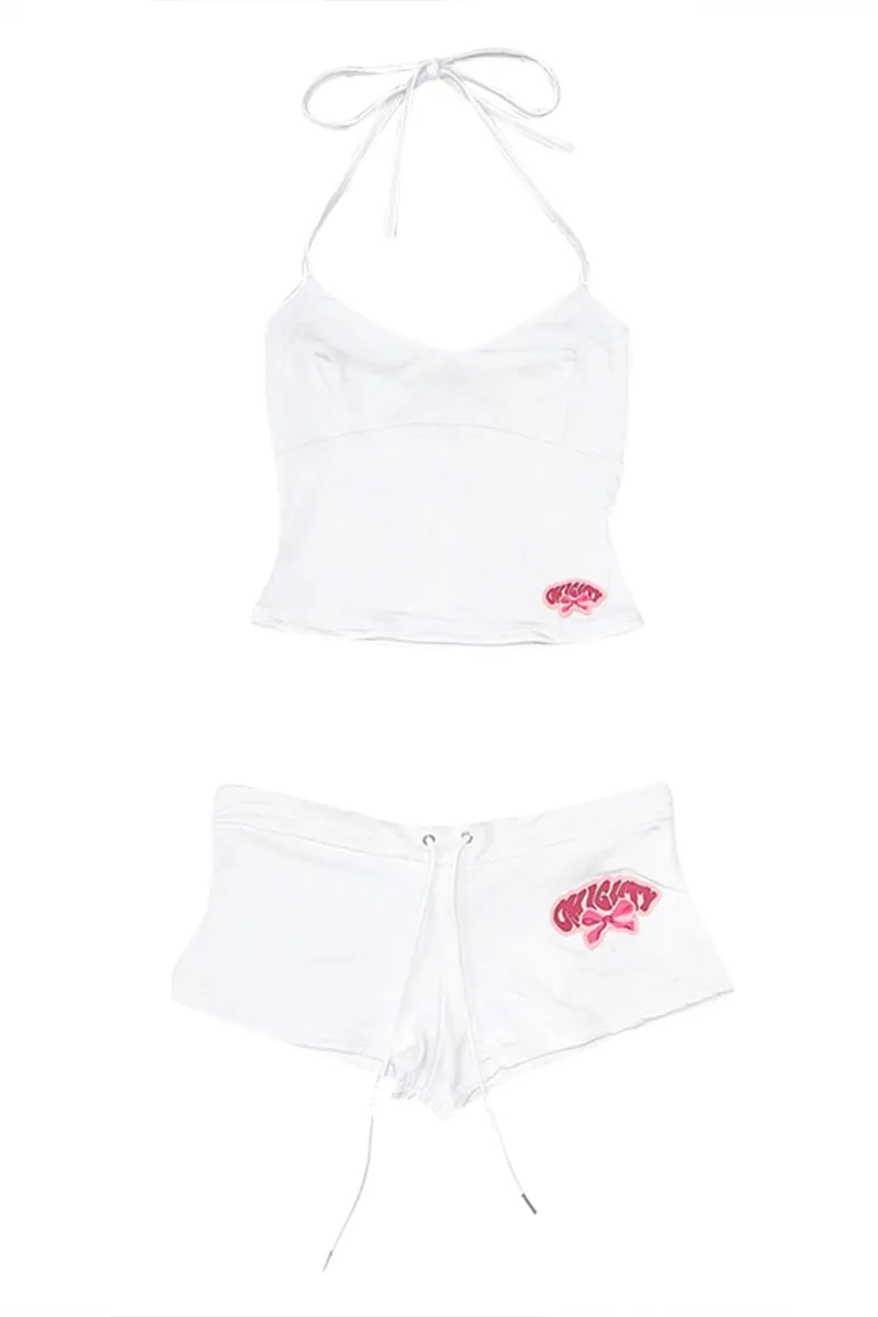 US3530 Halter Top and Shorts Set