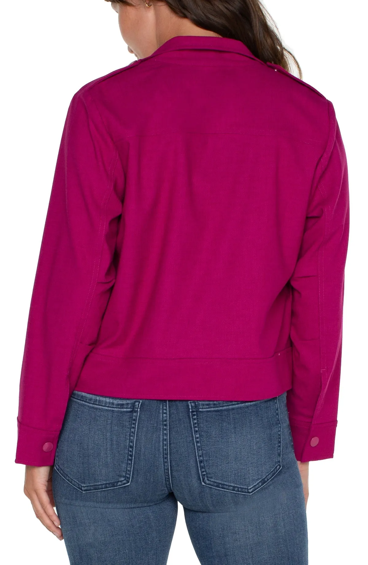 Utility Crop Jacket - Fuchsia Kiss - SALE