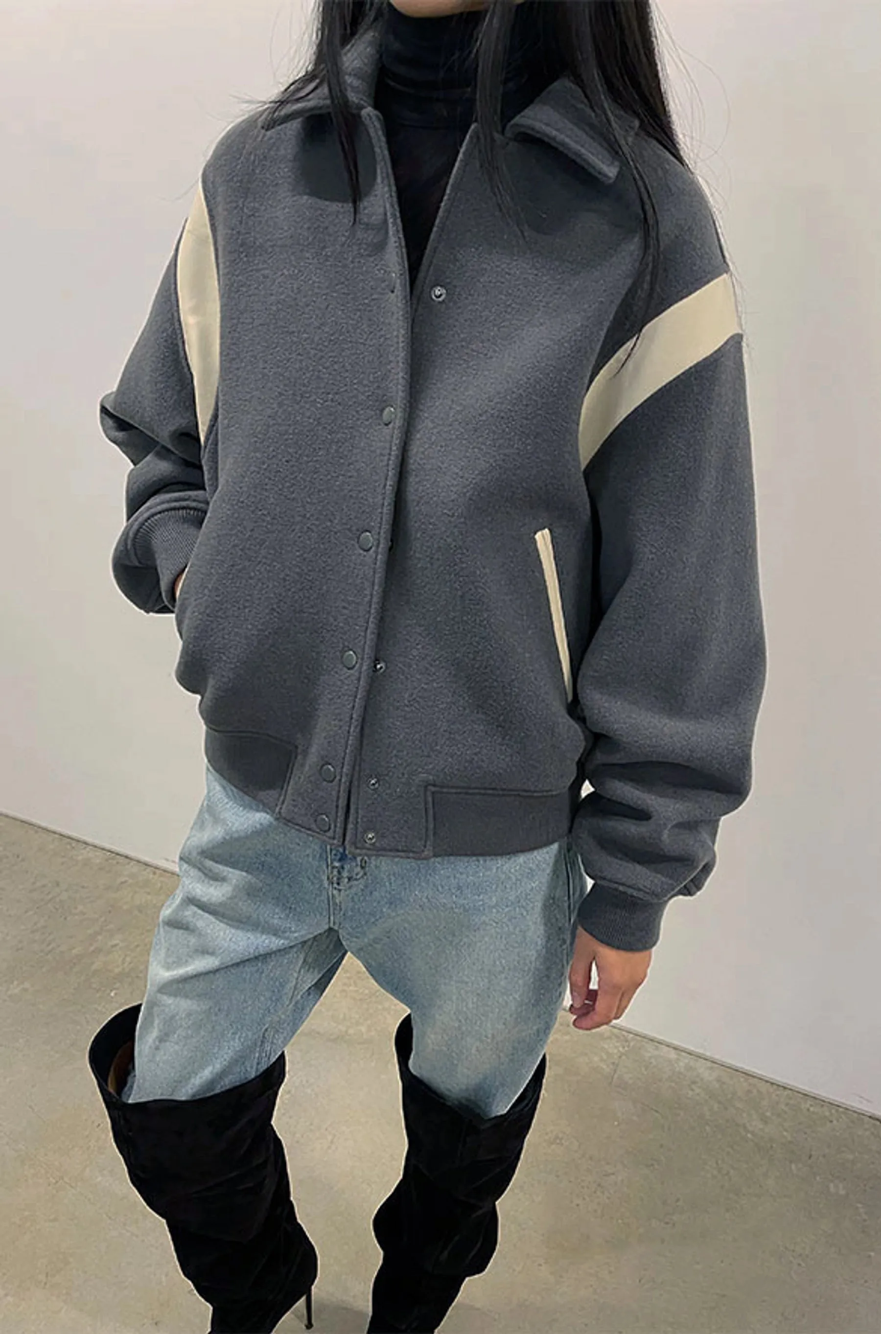 Varsity Wool Blend Bomber