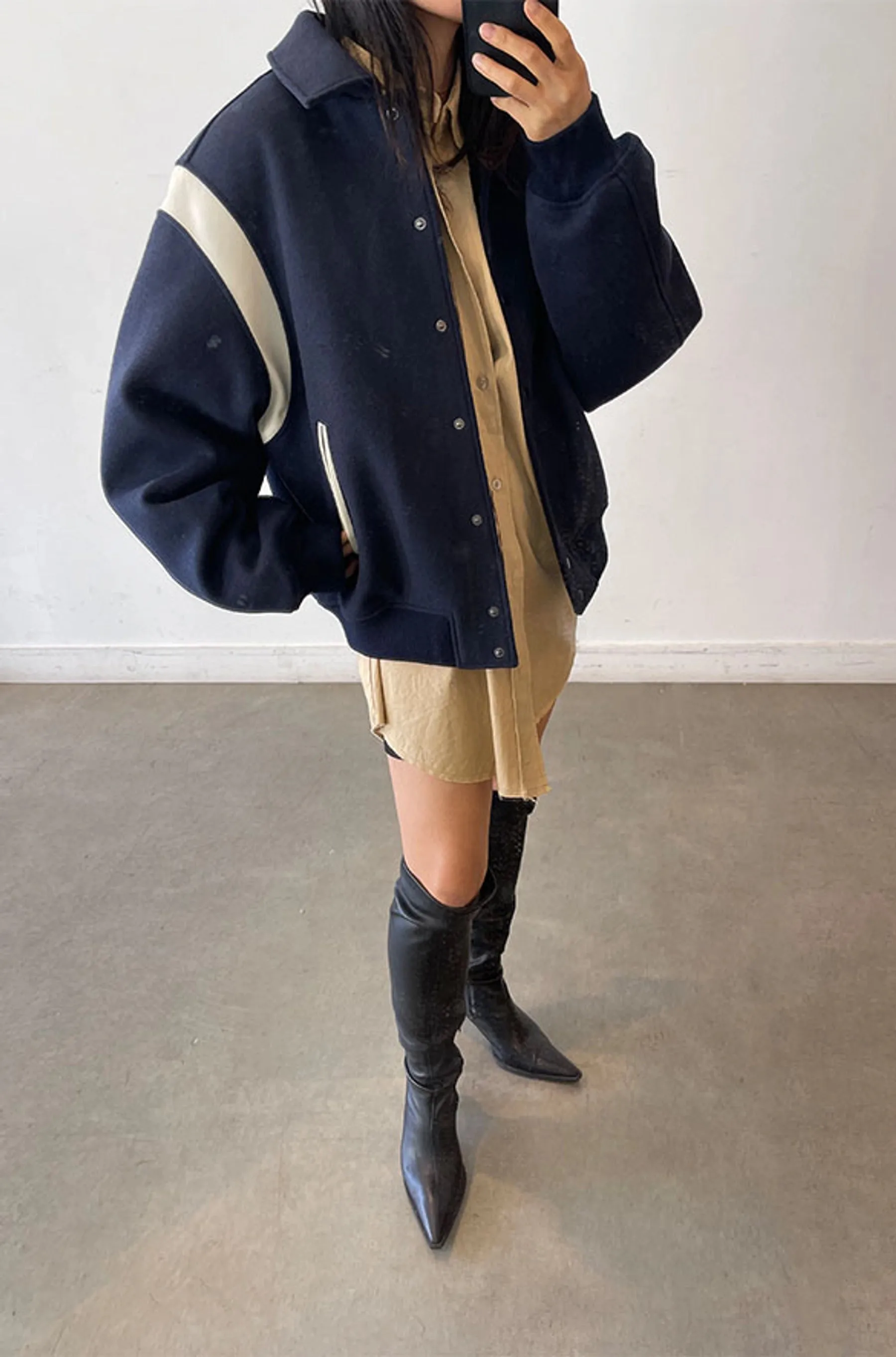 Varsity Wool Blend Bomber