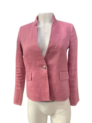 Veronica Beard Linen Blazer Jacket rose 4