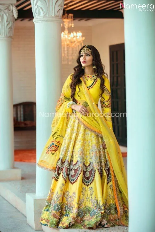 Vibrant Pakistani Bridal Wear Lehenga Choli 2021 #PN44