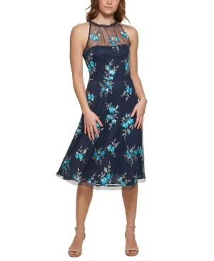 Vince Camuto Women's Floral-Embroidered Halter-Style Dress VC2M3434