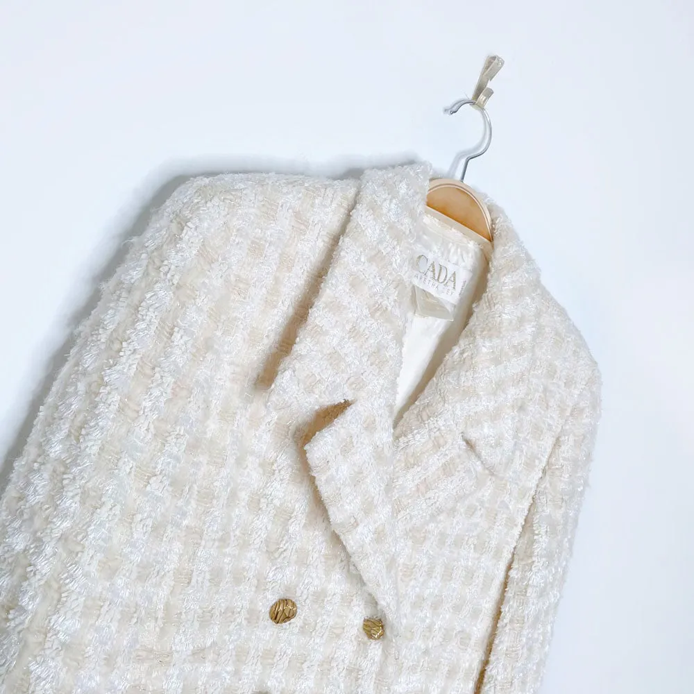 vintage 80s escada wool-blend snow queen jacket