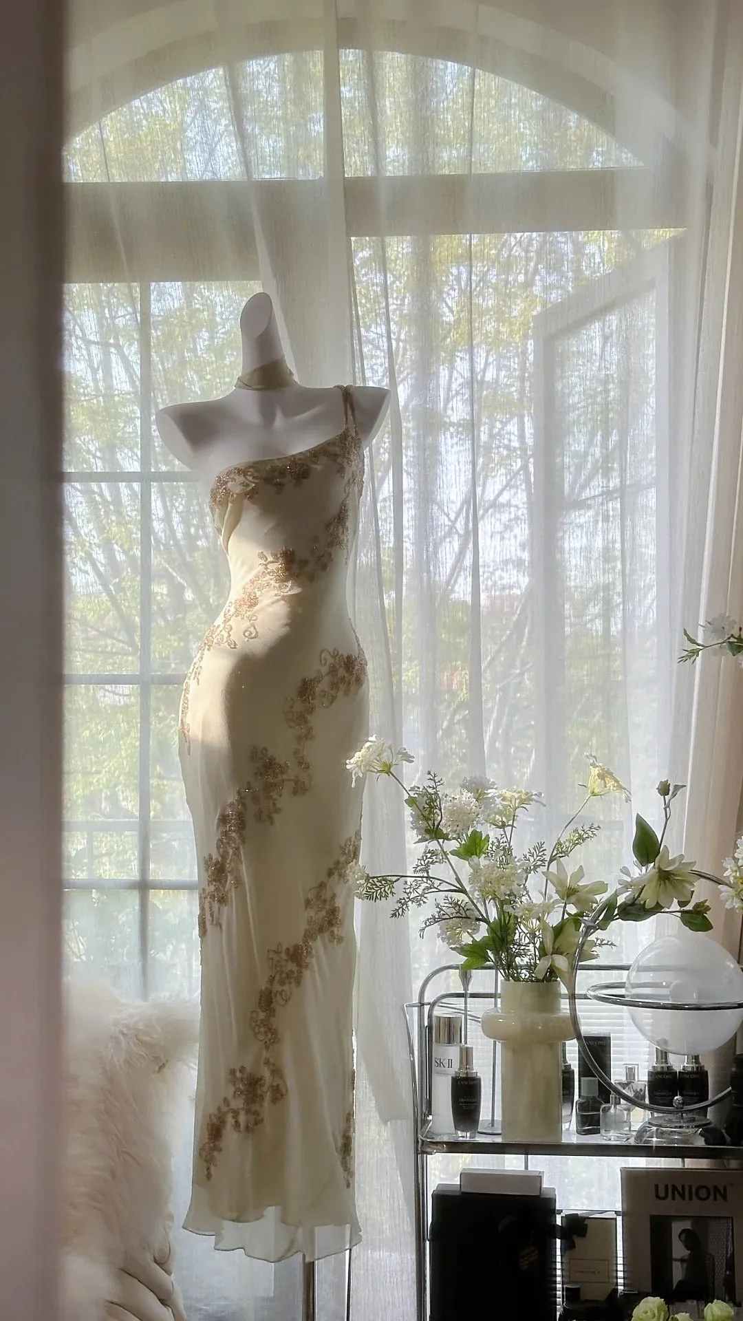 Vintage Evening Dresses, Unique Sleeveless Party Gowns  cg25528