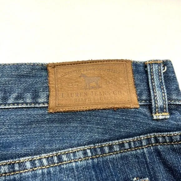 Vintage Lauren Jeans Ralph Lauren‎ Bootcut Floral Print Cotton Dark 16 (37x30.5)
