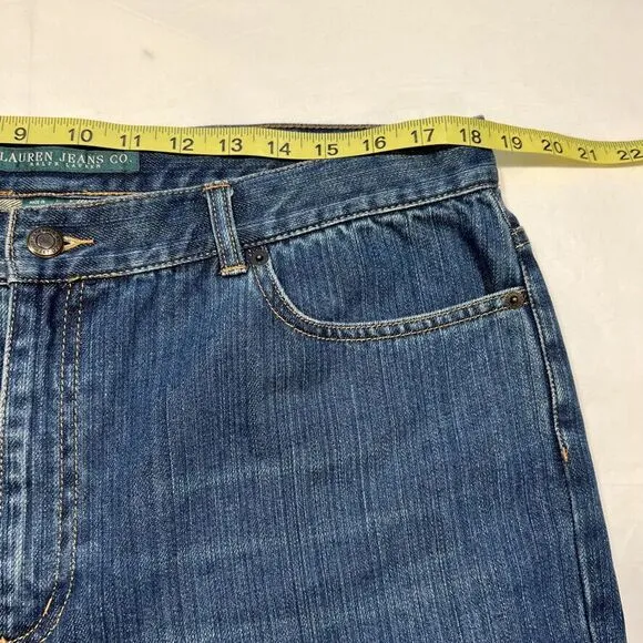 Vintage Lauren Jeans Ralph Lauren‎ Bootcut Floral Print Cotton Dark 16 (37x30.5)