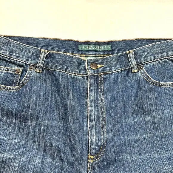 Vintage Lauren Jeans Ralph Lauren‎ Bootcut Floral Print Cotton Dark 16 (37x30.5)