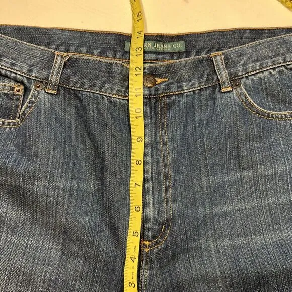 Vintage Lauren Jeans Ralph Lauren‎ Bootcut Floral Print Cotton Dark 16 (37x30.5)