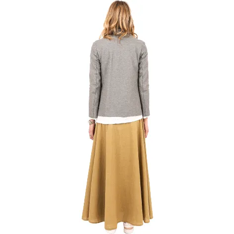 W Stand Up Collar Pique Blazer, Light Grey