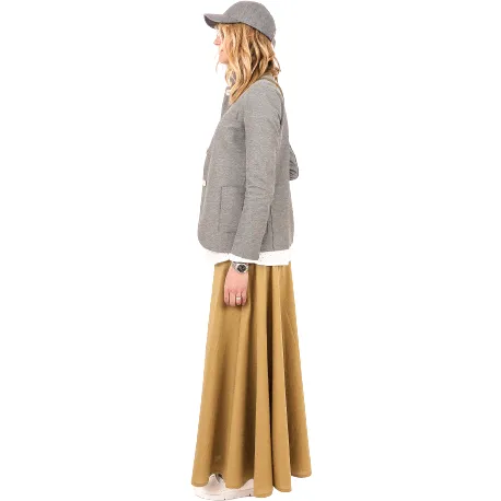 W Stand Up Collar Pique Blazer, Light Grey