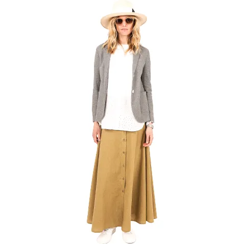 W Stand Up Collar Pique Blazer, Light Grey