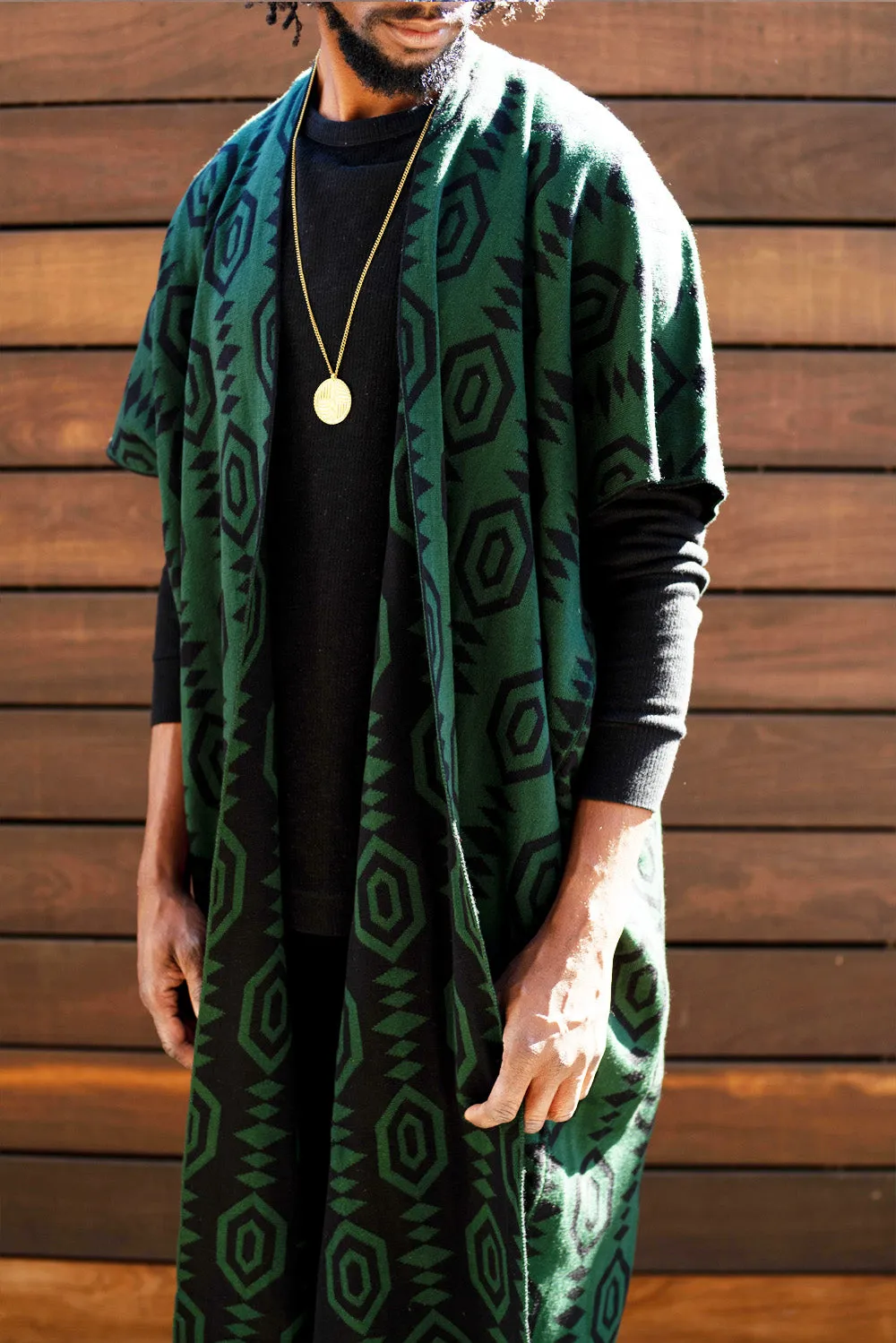 Wakanda Kimono-Green/Black