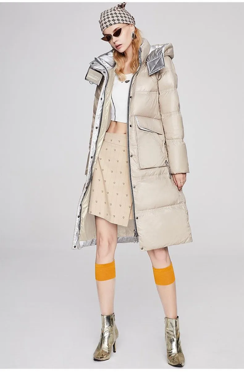 Waterproof Long Warm Puffer Jacket Womens