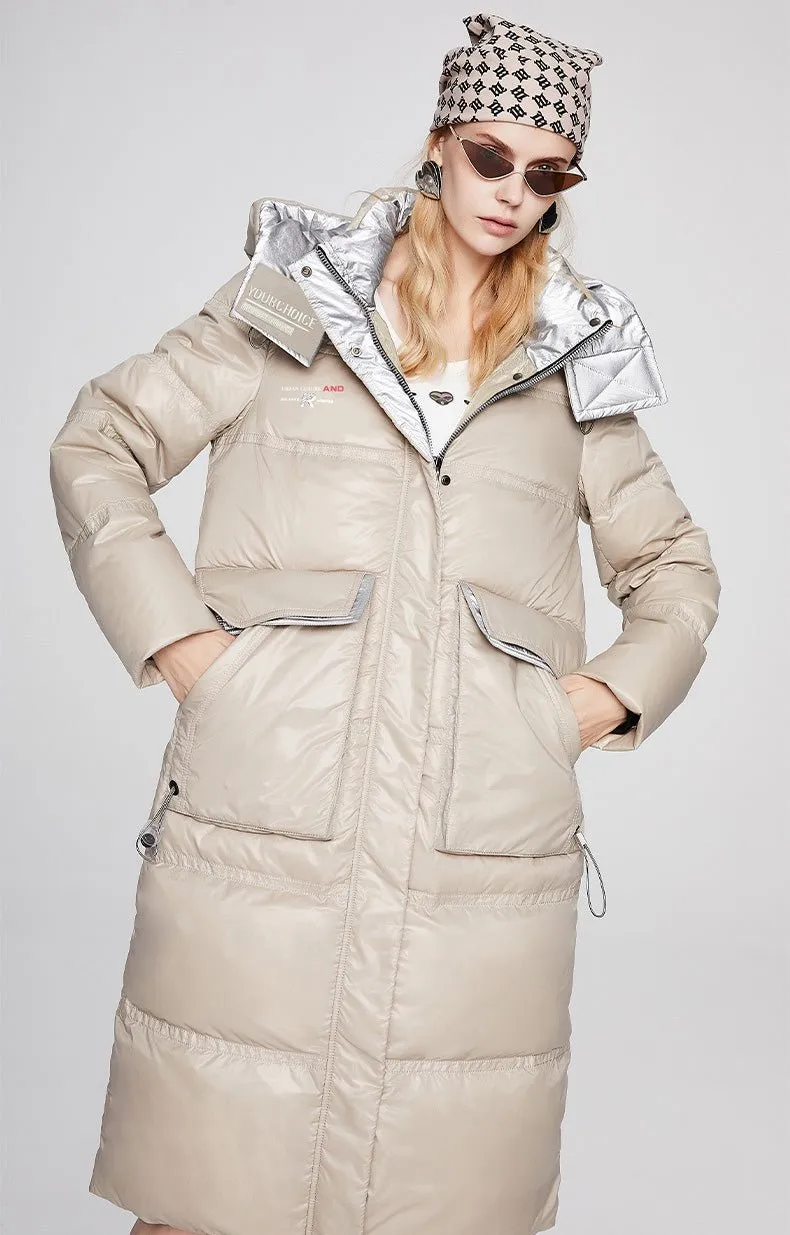 Waterproof Long Warm Puffer Jacket Womens