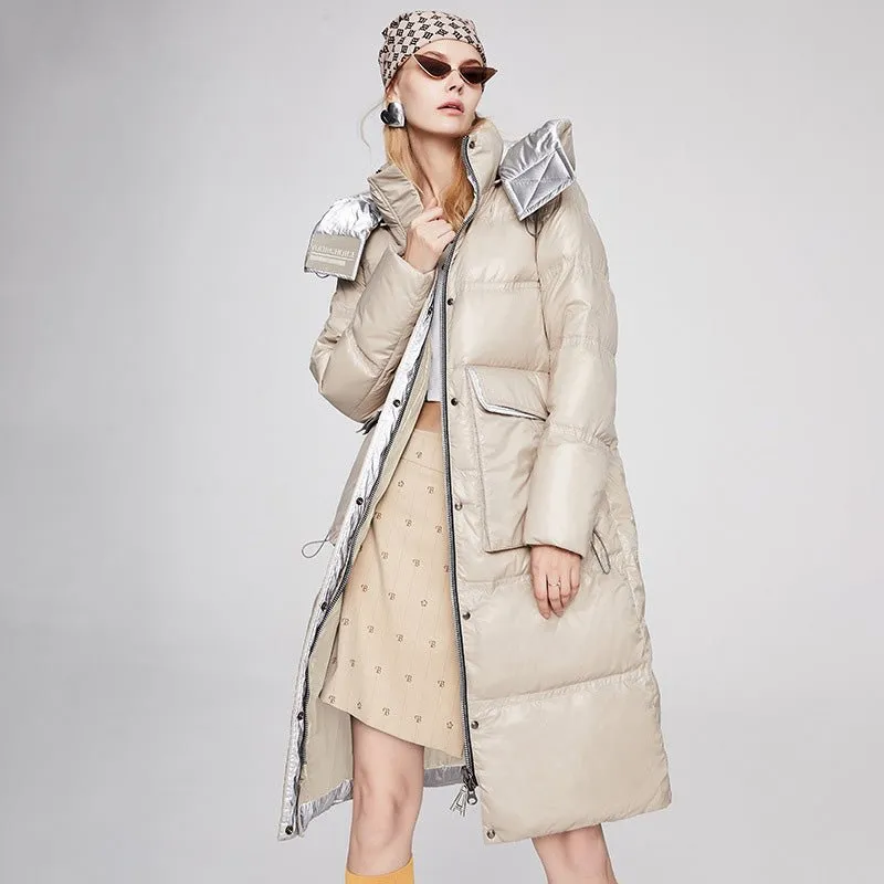 Waterproof Long Warm Puffer Jacket Womens