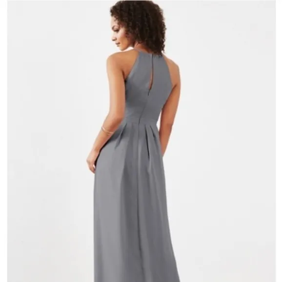 {Weddington Way} Isabelle Chiffon Halter Dress