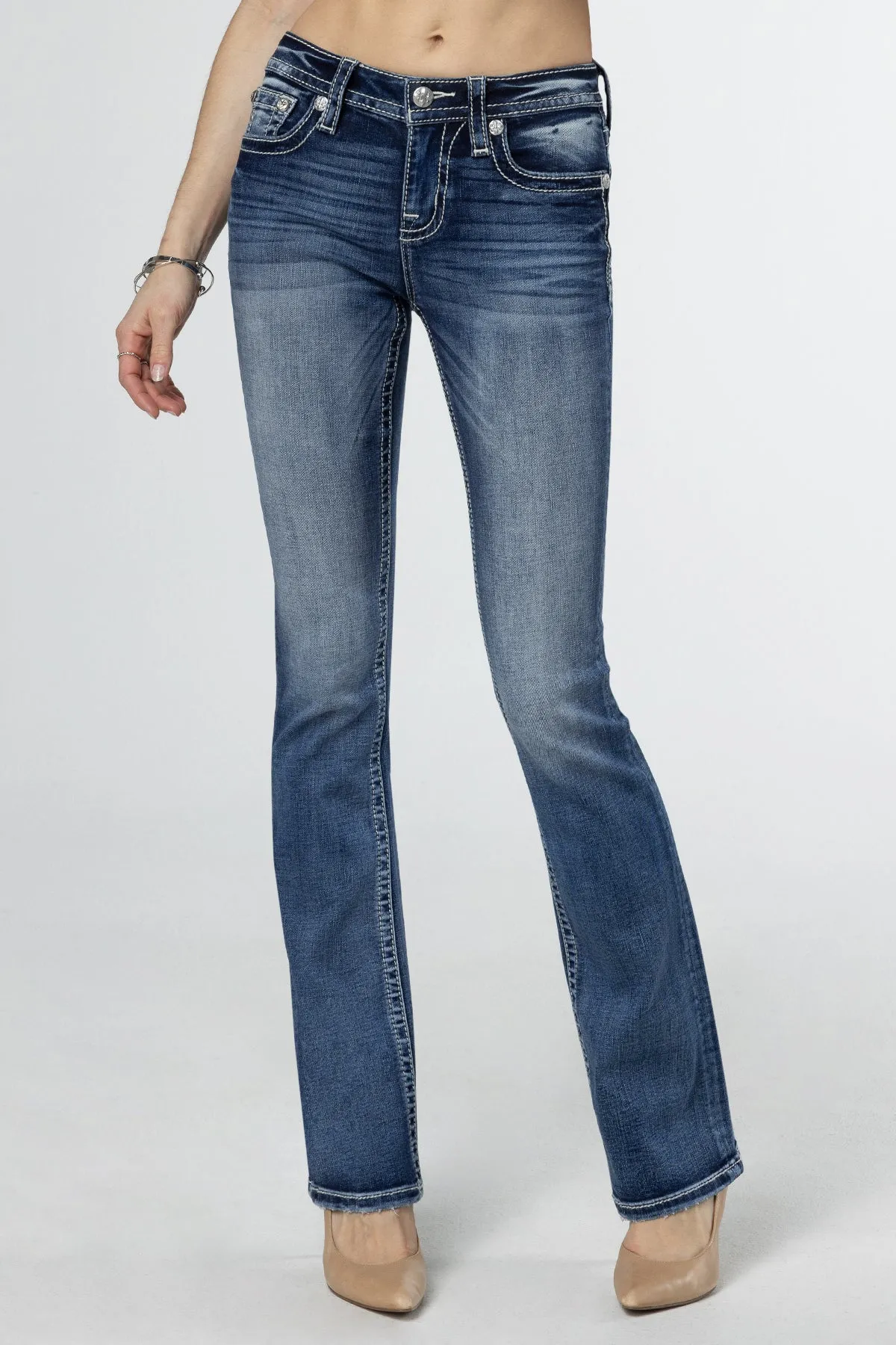 Western Bloom Bootcut Jeans