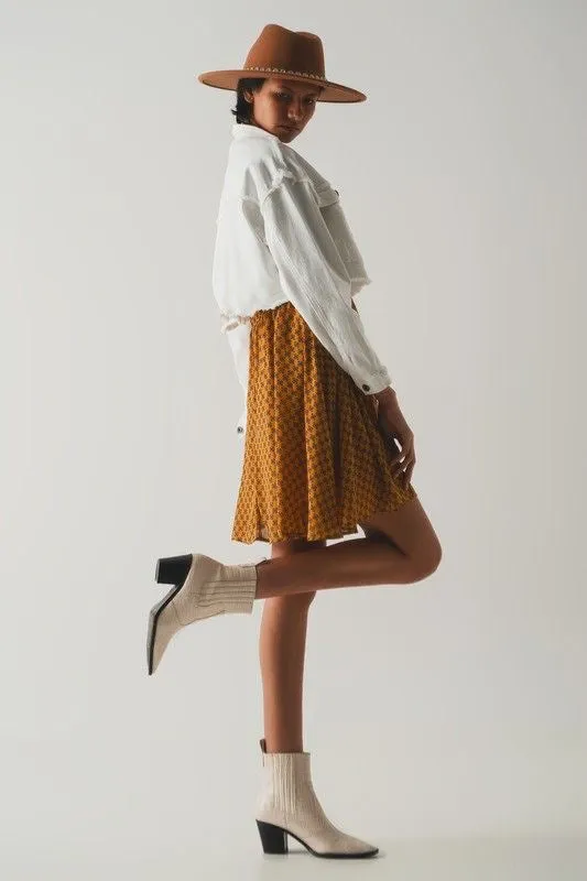 White Cropped Raw Hem Denim Jacket