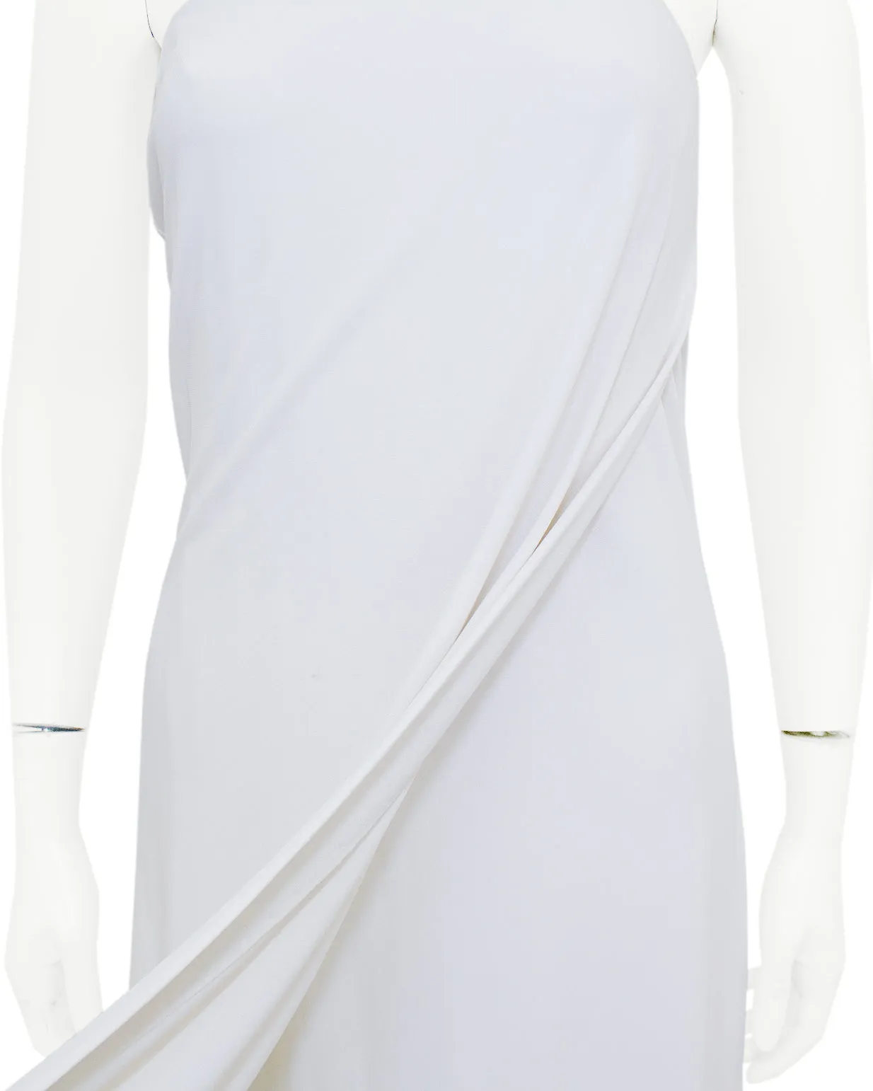 White Gown by Robert Lee Morris with Silvertone Neckplate from 1994