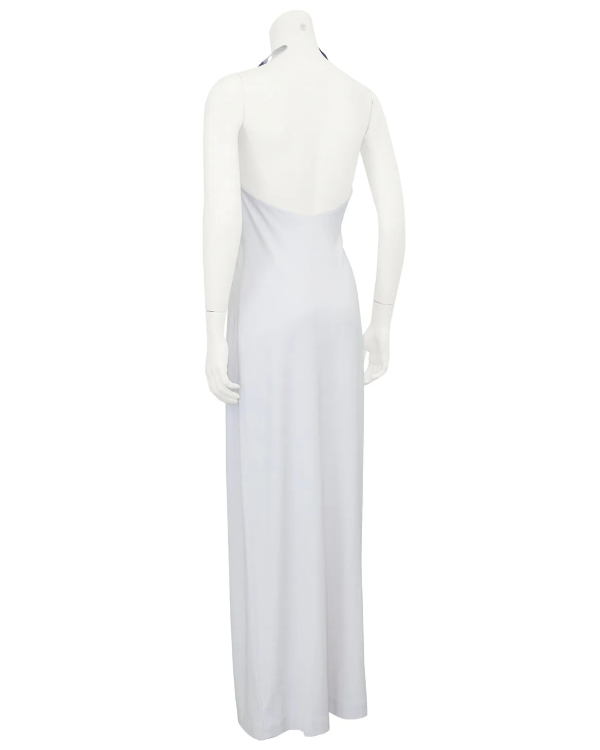 White Gown by Robert Lee Morris with Silvertone Neckplate from 1994