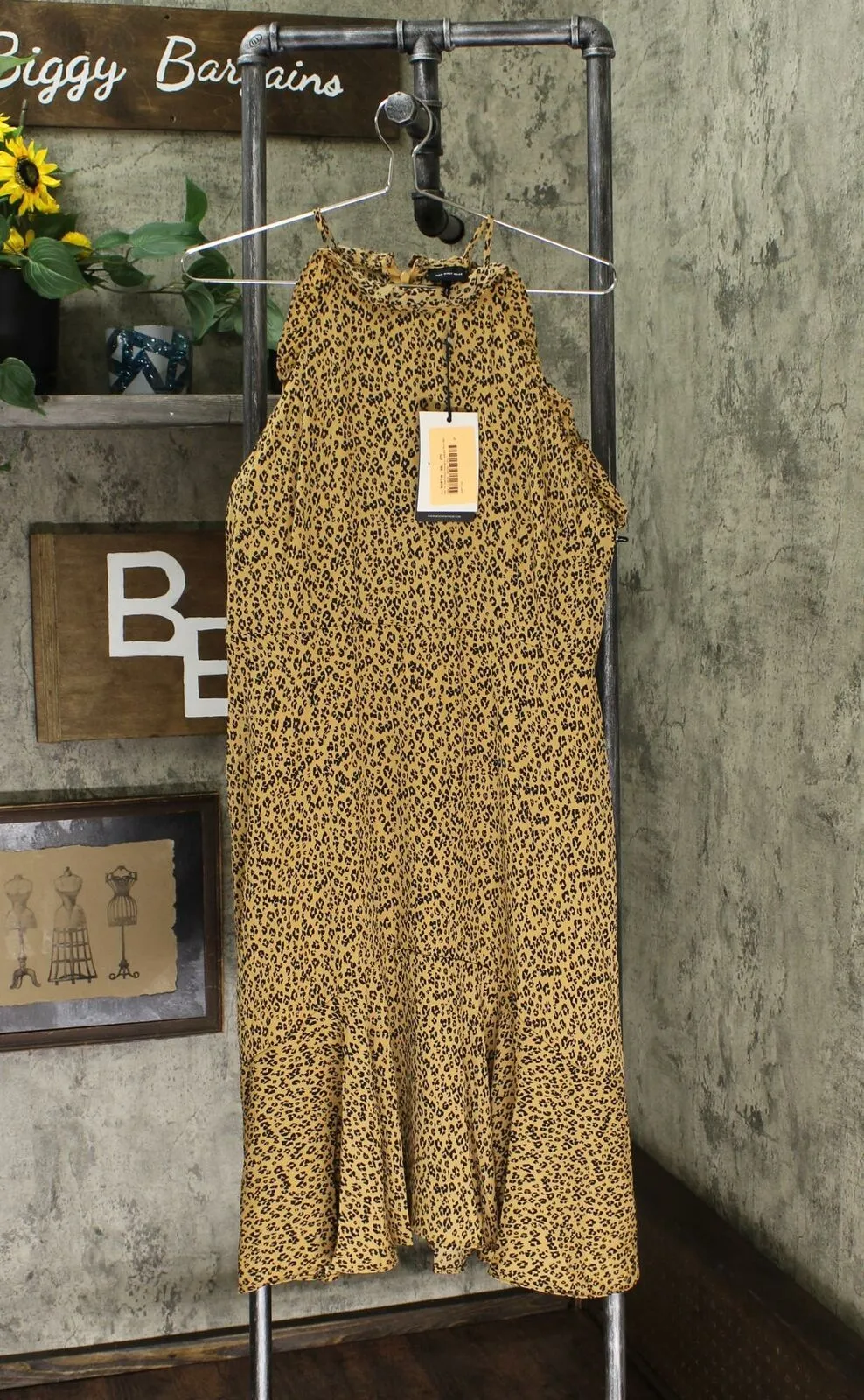 Who What Wear Women's Sleeveless Halter Neck A Line Dress