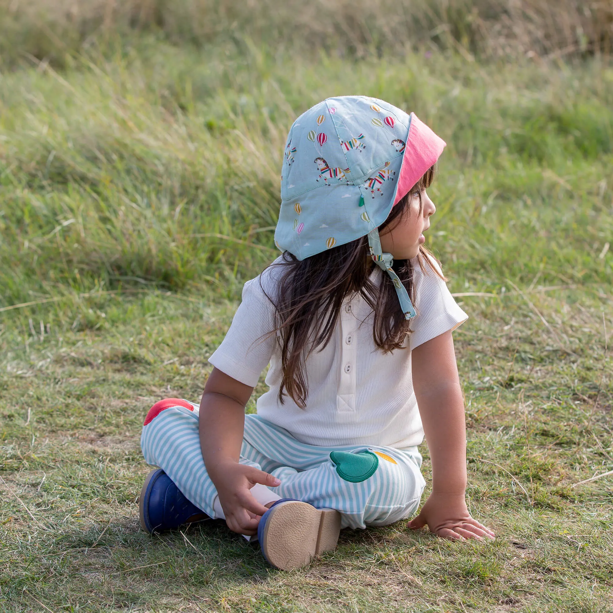 Wild Horses & Pink Reversible Sunhat