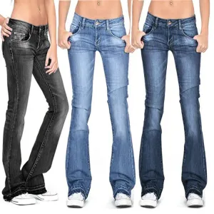 Women Bootcut Jeans Pant flared leg Trousers