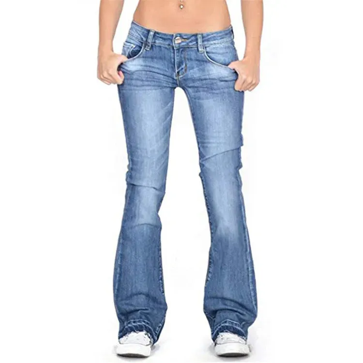 Women Bootcut Jeans Pant flared leg Trousers