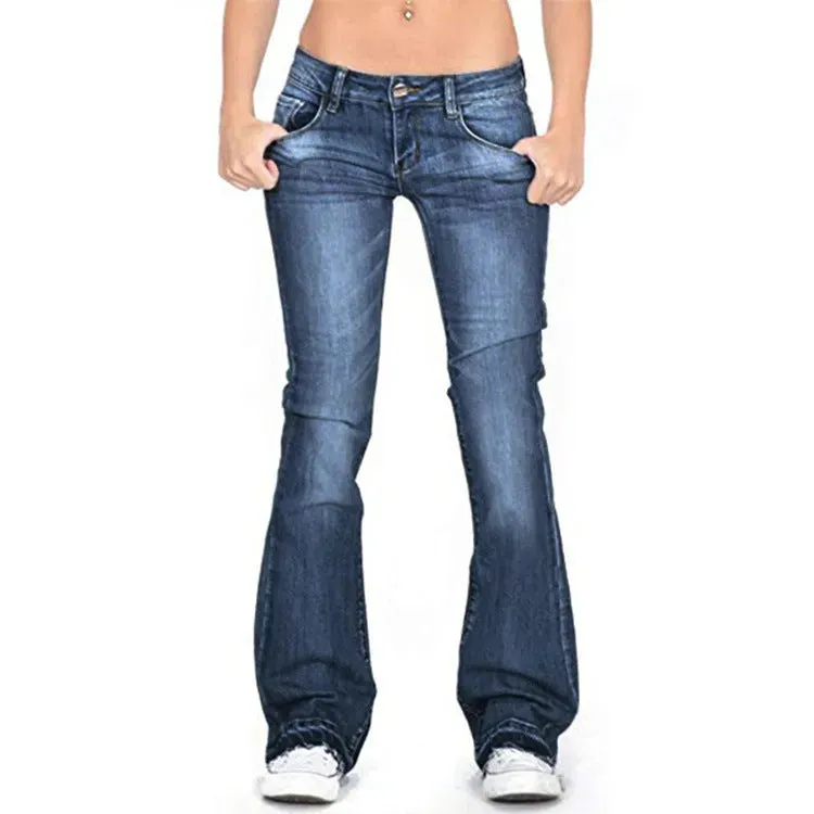 Women Bootcut Jeans Pant flared leg Trousers