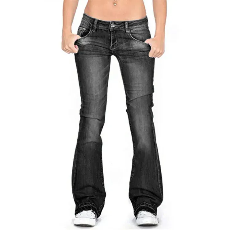 Women Bootcut Jeans Pant flared leg Trousers
