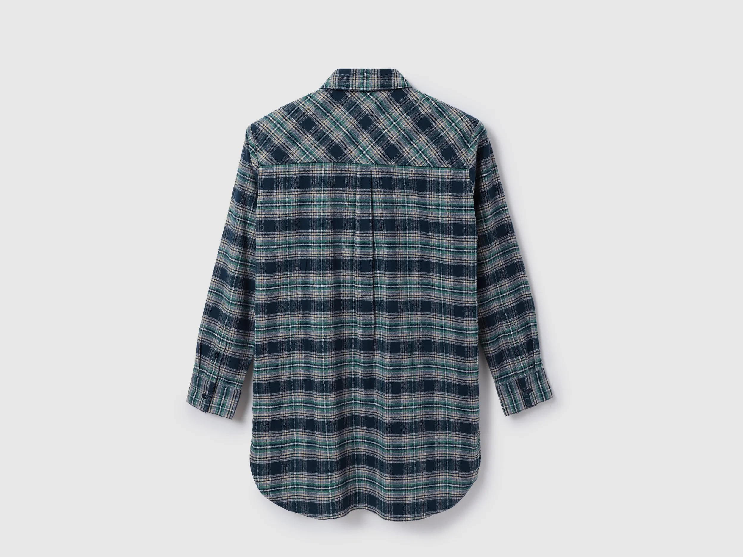 Women Check Spread Collar Shirt