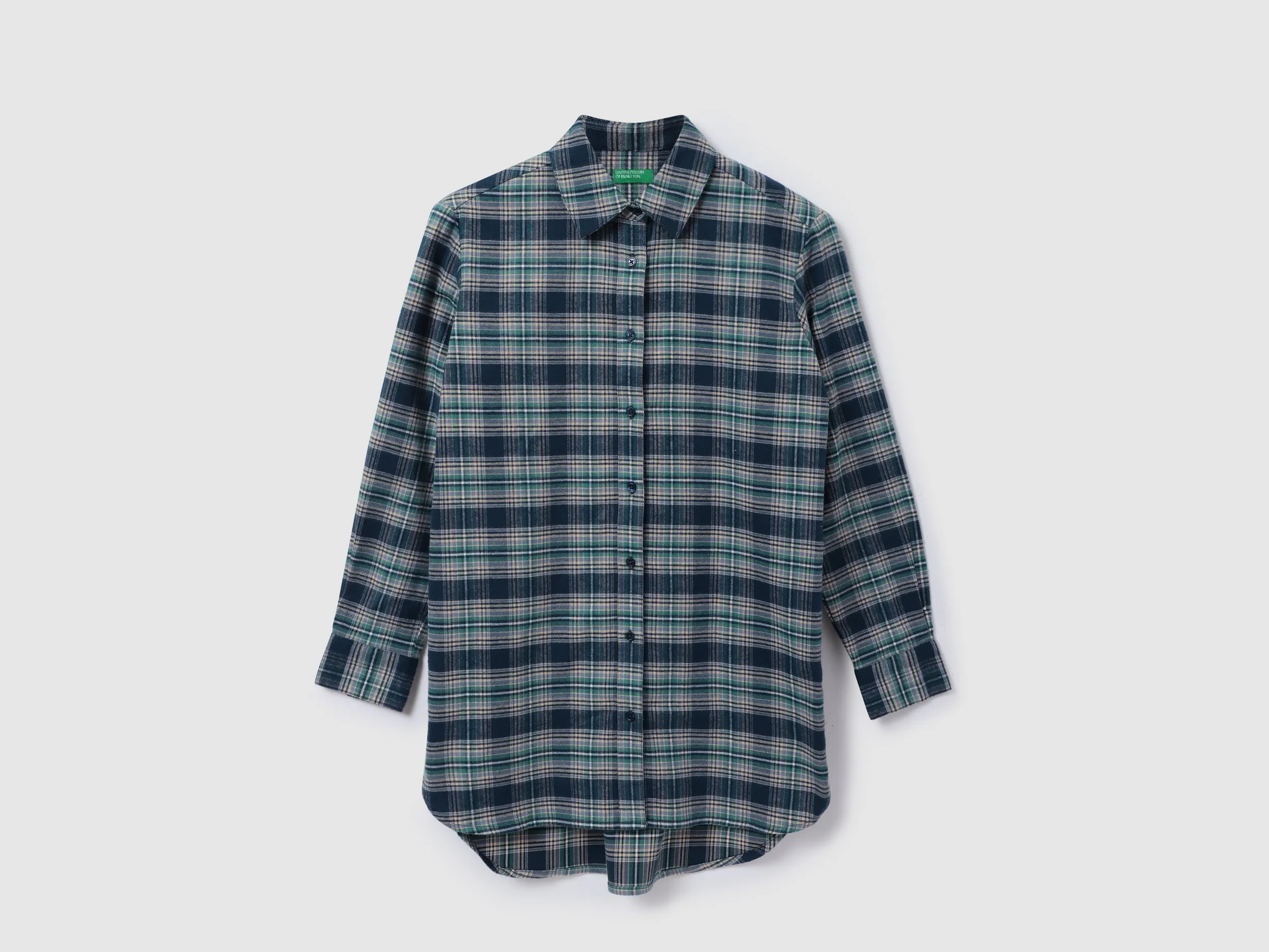 Women Check Spread Collar Shirt