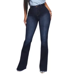 Women Elasticity Skinny Flare Bell Bottom Jeans Bootcut Jeans