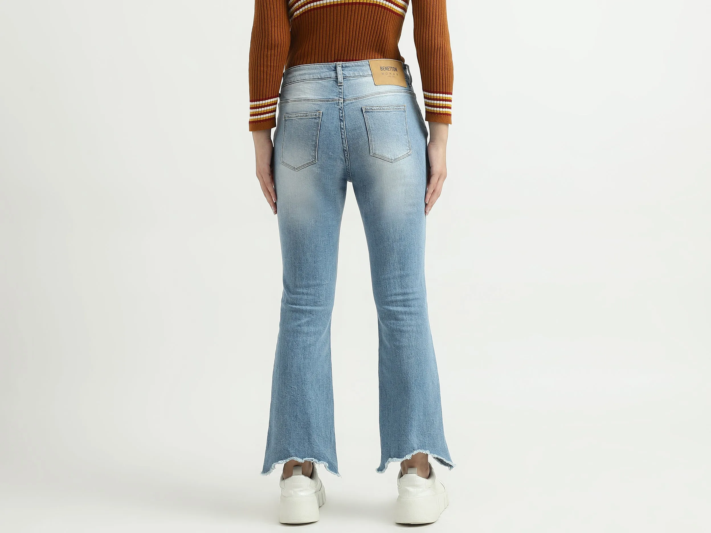 Women Solid Boot Cut Jeans