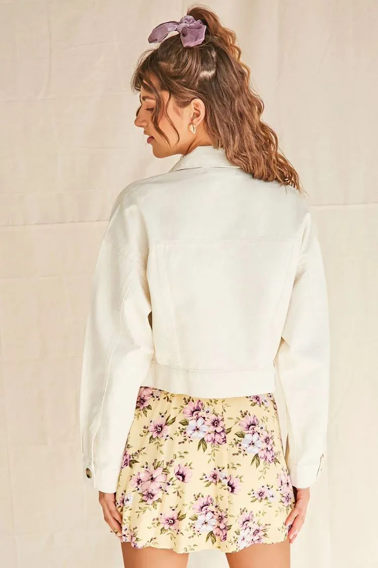 Women White Solid Jacket