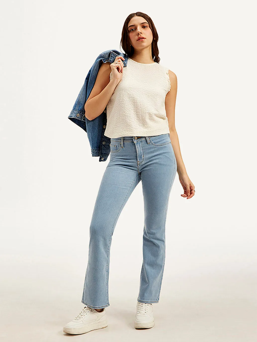 Women's 315 Light Blue Bootcut Fit Mid Rise Jeans