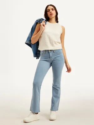Women's 315 Light Blue Bootcut Fit Mid Rise Jeans