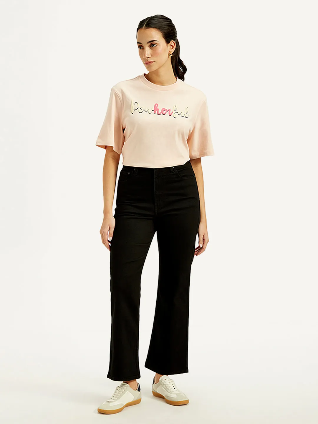 Women's Black Bootcut Fit High Rise Jeans