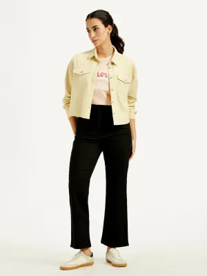 Women's Black Bootcut Fit High Rise Jeans