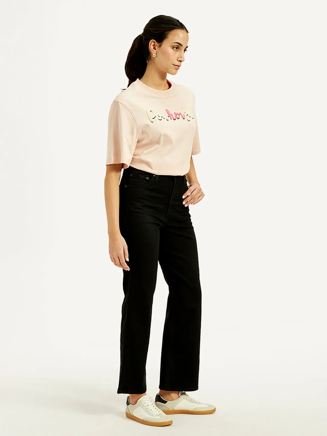 Women's Black Bootcut Fit High Rise Jeans