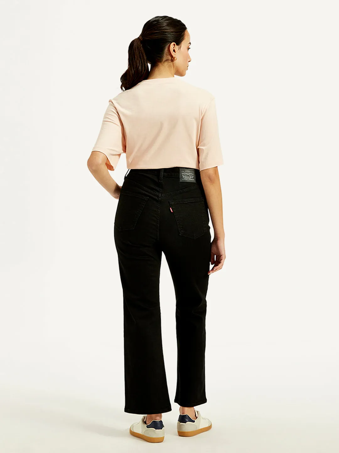 Women's Black Bootcut Fit High Rise Jeans