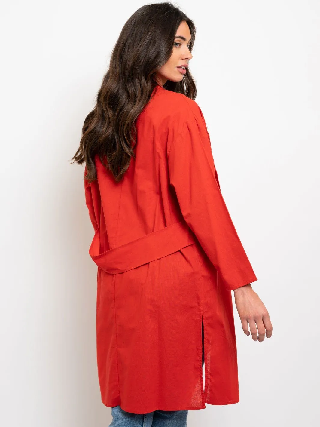 WOMEN'S LONG BASIC CARDIGAN