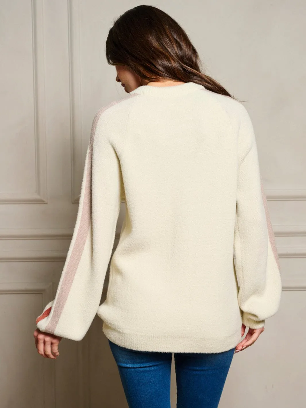 WOMEN'S LONG SLEEVE FRONT POCKETS ZIP UP SWEATER CARDIGAN